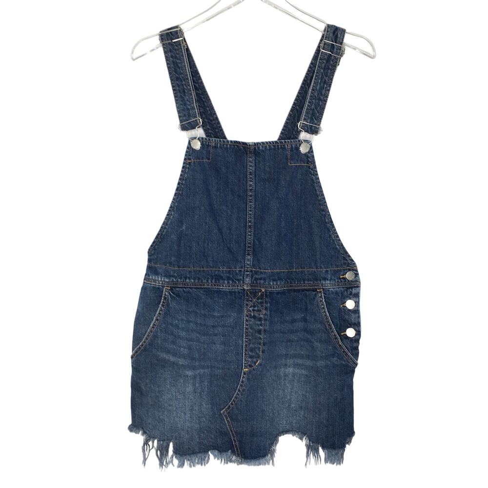 Free People Blue Denim Overalls